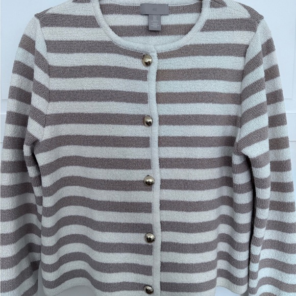 H&M Striped Gold Button Cardigan - Picture 5 of 7